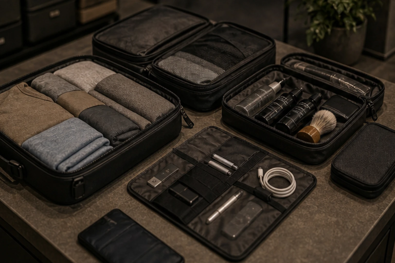 packing organizer edit with cubes pouches toiletry cases and fold-flat travel tools